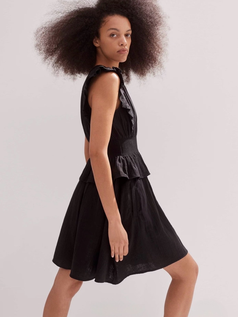 Me+Em Black Cheesecloth Fit And Flare
Short Dress - size US 10